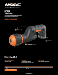 Thumbnail of document Data Sheet - NTC12/NTC15 - Tube Cutters